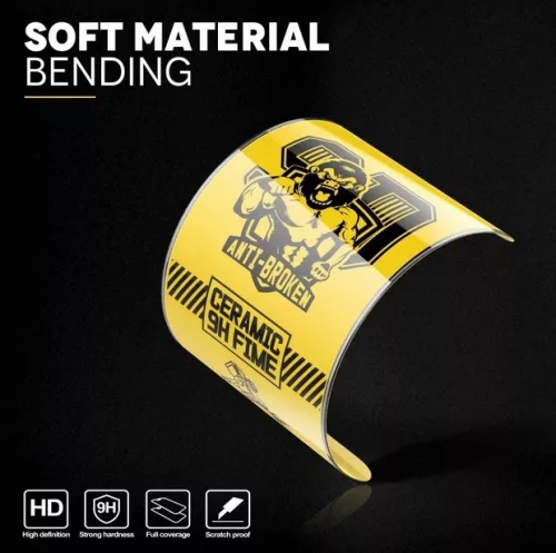 Folie de protectie Samsung Galaxy A33 5G, Ceramic 9H Film, margini negre