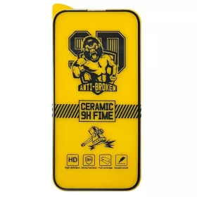   Folie de protectie Apple iPhone 15 Pro Max, Ceramic 9H Film, margini negre