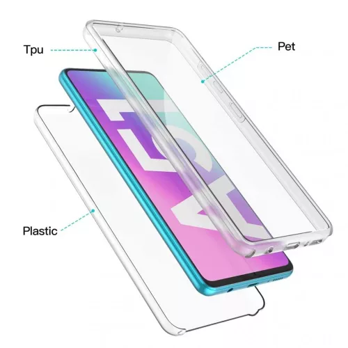 Husa protectie Samsung Galaxy A54 5G (fata + spate), Fully PC & PET 360°, transparenta