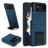 Husa protectie Samsung Galaxy Z Flip 3 , policarbonat, pliere tridimensionala, stand expunere, albastra