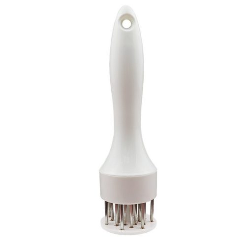 Ustensila pentru fragezit carnea, 21 de tije ascutite din inox 304, 20 cm, alb