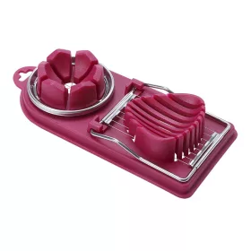   Feliator multifunctional oua, mozzarela, fructe, 2 forme de feliere, agatatoare, 20 cm, visiniu