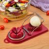 Feliator multifunctional oua, mozzarela, fructe, 2 forme de feliere, agatatoare, 20 cm, visiniu