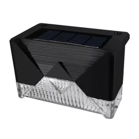   Aplica solara LED, ABS/Policarbonat, rezistenta la apa IP65, pentru trepte, borduri, terasa, 1.2V, 600mah, 7.9 x 5 cm, lumina alb cald, negru