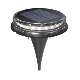   Lampa solara LED tip spot pentru gradina, 8 LED-uri, material ABS si Policarbonat, baterie 1.2V, 600mah, 12 x 13.5 cm, alb rece