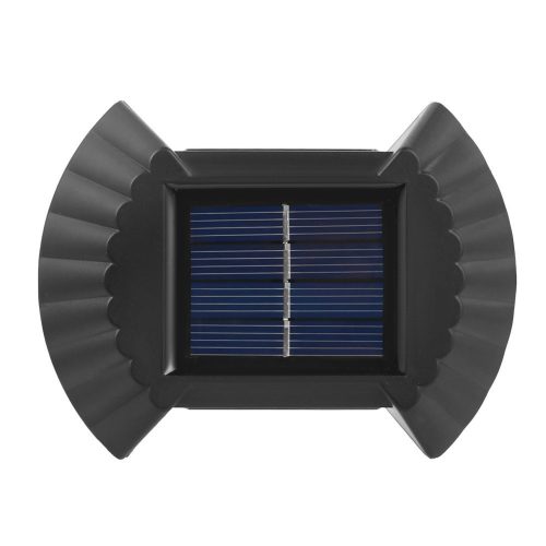 Aplica solara LED bidirectionala pentru perete, 8 LED-uri, alb cald