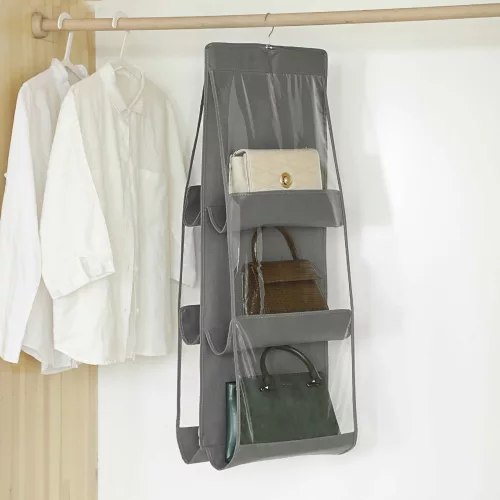 Organizator genti 6 compartimente, suspendabil, 85 x 36 cm, gri