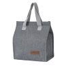 Geanta termoizolanta tip bento bag, camping cooler bag,  22.5 x 13 cm, 3.3 L, gri