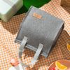 Geanta termoizolanta tip bento bag, camping cooler bag,  22.5 x 13 cm, 3.3 L, gri