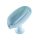 Savoniera cu scurgere pentru sapun, cu ventuza, material ABS, 13 x 8.5 x 10.5 cm, albastra