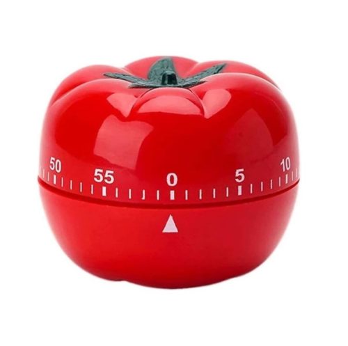 Cronometru mecanic de bucatarie, forma de rosie, 60 de minute, 6.3 x 4.5 cm, ABS, rosu