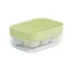Forma pentru gheata din silicon alimentar, 6 cuburi, caserola pentru depozitare, usor de folosit si curatat, 10.5 x 7.5 x 4.1 cm, verde