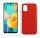 Set folie si husa Samsung Galaxy A71, sticla transparenta si Matt TPU, rosie