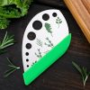 Tocator manual pentru ierburi Herb Cutter, 9 gauri de diferite dimensiuni, multifunctional, otel inoxidabil, 12.3 x 6.9 cm, argintiu