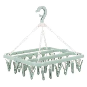  Uscator de rufe, 32 de cleme, Plastic, Pliabil, rotire 360 grade, 32x32 cm, Verde