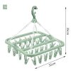 Uscator de rufe, 32 de cleme, Plastic, Pliabil, rotire 360 grade, 32x32 cm, Verde