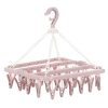Uscator de rufe , 32 de cleme, plastic, pliabil, rotire 360 grade, 32x32 cm, roz