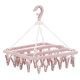 Uscator de rufe , 32 de cleme, plastic, pliabil, rotire 360 grade, 32x32 cm, roz