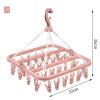 Uscator de rufe , 32 de cleme, plastic, pliabil, rotire 360 grade, 32x32 cm, roz