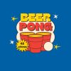 Joc de baut Beer Pong , 24 Pahare, 24 Mingi, material plastic, reutilizabil, portabil, rosu