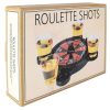 Joc de Baut Ruleta cu Pahare de Shot , 15 x 16.5 cm, Rosu/Negru