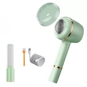   Aparat curatat scame, par si praf, acumulator, incarcare USB, lame din otel inoxidabil, verde