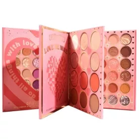   Paleta de Farduri Kevin&Coco, 72 culori, Stil Carte, 3 Straturi, Pudra Compacta, Clasic, Fara Sulfati, 14 x 14 cm, 90 g, multicolor