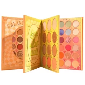   Paleta de Farduri Kevin&Coco, 72 culori, Stil Carte, 3 Straturi, Pudra Compacta, Clasic, Fara Sulfati, 14 x 14 cm, 80 g, multicolor