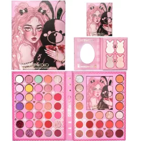   Set farduri 2 in 1 Kevin&Coco, paleta 62 nuante, mini paleta iluminator tip carte, rezistenta ridicata, 22 x 17 cm, 430 g, multicolor4 x 5 cm, multicolor