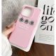 Husa protectie Apple iPhone 14 , Shockproof Silicone, catifea in interior, folii de protectie camere incluse, Roz