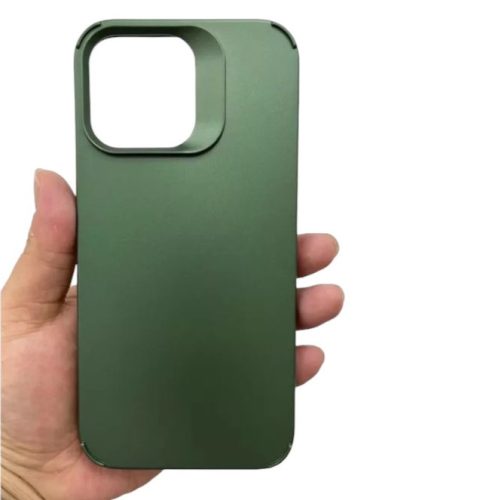 Husa protectie Apple iPhone 14, Shockproof Silicone, catifea in interior, folii de protectie camere incluse, Verde Army