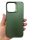 Husa protectie Apple iPhone 15 Pro, Shockproof Silicone, catifea in interior, folii de protectie camere incluse, Verde Army