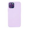 Husa protectie Apple iPhone 15 Pro Max, Shockproof Silicone, catifea in interior, folii de protectie camere incluse, mov lila