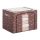 Cutie de depozitare pliabila cu fermoar, 66 litri, 50 X 40 X 33 cm, imprimeu catelus, maro