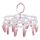 Uscator de Rufe cu 16 carlige, suspendat, rotire 360 grade, plastic, multifunctional, 26 x 21 cm, roz