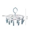 Uscator de Rufe Suspendat, cu 16 Carlige, Rotire 360 Grade, Mateiral Plastic, Usor de Depozitat, Multifunctional, 26 x 21 cm, Albastru
