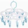 Uscator de Rufe Suspendat, cu 16 Carlige, Rotire 360 Grade, Mateiral Plastic, Usor de Depozitat, Multifunctional, 26 x 21 cm, Albastru
