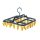 Uscator de Rufe Suspendat, 40 carlige, multifunctional, 36 x 24 cm, albastru/galben