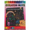 Caiet cu 10 fise razuibile DIY Magic Scratch, Curcubeu, Creion din Lemn, Cartonase negre, 14 x 10 cm, rosu