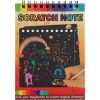 Caiet cu 10 fise razuibile DIY Magic Scratch, Curcubeu, Creion din Lemn, Cartonase negre, 14 x 10 cm, galben