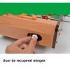 Masa de fotbal cu teren si 18 jucatori, 50 x 25 x 18 cm, 6 manere, tablou pentru scor, din metal, lemn si ABS, cu picioare, pentru copii/adulti