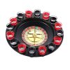 Joc de Baut Ruleta , cu 16 Pahare de Shot din Sticla , 30 x 30 x 5.5 cm, model 2, Rosu/Negru