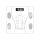 Cantarul corporal electronic RT-002, multiple functii, conectare aplicatie prin bluetooth, baterii, alb