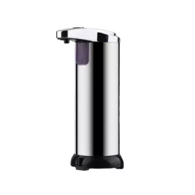  Dispenser pentru Sapun Lichid/Dezinfectant, cu Senzor Infrarosu de Miscare, din Otel Inoxidabil, 250 ml, 19 x 11 cm, Gri