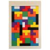 Puzzle Montessori, din Lemn, Tip Tetris, +36 Luni, Forme Neregulate, 40 Piese, 26.5 x 17.7 cm, Multicolor