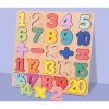 Tabla Montessori, din Lemn, Educatie Timpurie Cifre, 25 Piese Lemn, +18 Luni, 20 x 20 cm, Vopsea pe Baza de Apa, Multicolor