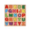 Tabla Montessori, din Lemn, Educatie Timpurie Alfabet, 26 Litere Lemn, +18 Luni, 20 x 20 cm, Vopsea pe Baza de Apa, Multicolor