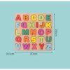 Tabla Montessori, din Lemn, Educatie Timpurie Alfabet, 26 Litere Lemn, +18 Luni, 20 x 20 cm, Vopsea pe Baza de Apa, Multicolor