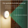 Lampa LED, cu senzor de miscare, Lumina alb cald si rece, Incarcare USB, 8.5 x 2.3 cm