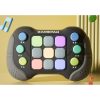 Jucarie Interactiva tip consola Pop It, 6 butoane functionale, 5 Moduri de Joc, 600 Niveluri, +3 ani, Gri/Negru